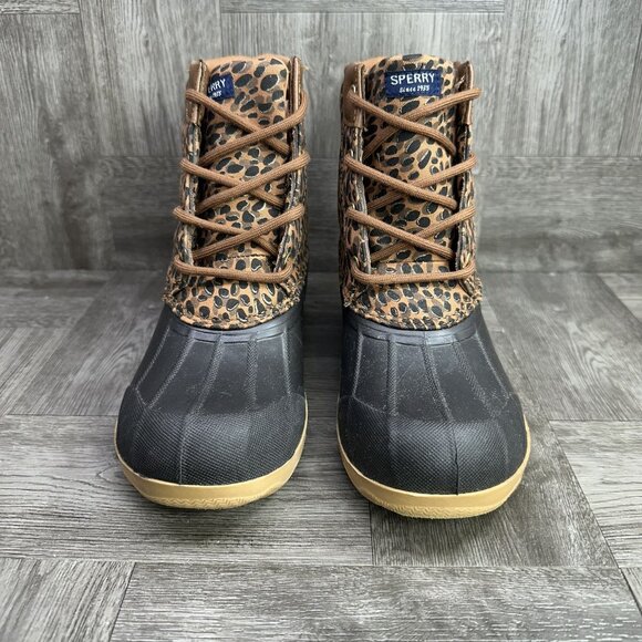 Sperry's Port Animal Print Youth size 4 Duck Boot - Picture 3 of 8